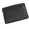 Portofel negru cu 4 buzunare carduri si 2 buzunare bancnote, Everestus, PO04HY, piele, 105x72x19 mm