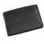 Portofel negru cu 4 buzunare carduri si 2 buzunare bancnote, Everestus, PO04HY, piele, 105x72x19 mm
