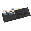 Portofel negru cu 4 buzunare carduri si 2 buzunare bancnote, Everestus, PO04HY, piele, 105x72x19 mm