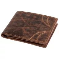   Portofel cu 8 buzunare carduri si 2 buzunare bancnote, maro, Everestus, PO09WS, piele, 120x94x23 mm