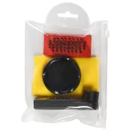   Set pentru curatat pantofi SMALL SHINE, lemn, plastic, poliester, galben, rosu, negru