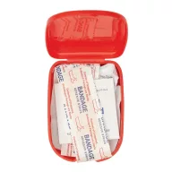   Mini trusa de prim ajutor, Everestus, 2601E12581, 8.5x6.5x2.6 cm, Plastic, Rosu