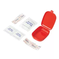   Mini trusa de prim ajutor, Everestus, 2601E12581, 8.5x6.5x2.6 cm, Plastic, Rosu
