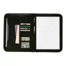 Mapa de conferinta A4, cu fermoar, notite si suport pix, negru, Everestus, MC29SM, poliester, pvc