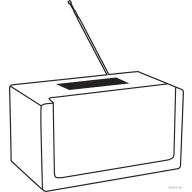   Radio clasic, Everestus, 20IAN1249, Argintiu, Maro, Plastic, Lemn