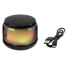 Boxa portabila wireless, Everestus, 42FEB231532, Ø7.9x6.3 cm, Plastic, Metal, Negru