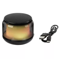   Boxa portabila wireless, Everestus, 42FEB231532, Ø7.9x6.3 cm, Plastic, Metal, Negru