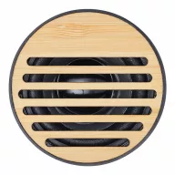   Boxa portabila 3 W, Wireless, 2401E14328, Everestus, Ø6x5.1 cm, Aluminiu, Bambus, Negru