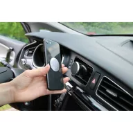   Suport telefon auto magnetic, Everestus, STT054, plastic, metal, negru, argintiu