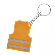   Breloc reflectorizant, Everestus, 2610E18114, 10.6x4.3x0.2 cm, Plastic, Fier, Portocaliu