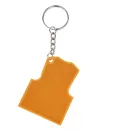 Breloc reflectorizant, Everestus, 2610E18114, 10.6x4.3x0.2 cm, Plastic, Fier, Portocaliu
