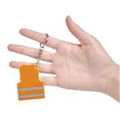 Breloc reflectorizant, Everestus, 2610E18114, 10.6x4.3x0.2 cm, Plastic, Fier, Portocaliu