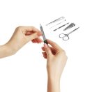 Set de manichiura 6 piese, 2509E14371, Everestus, 11x6x1.8 cm, Otel, Pluta, Natur