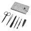 Set de manichiura 6 piese, 2509E14372, Everestus, 11x6x1.8 cm, Otel, Poliester, Gri