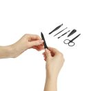 Set de manichiura 6 piese, 2509E14372, Everestus, 11x6x1.8 cm, Otel, Poliester, Gri