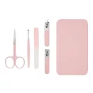 Set de manichiura 5 piese, 2509E14370, Everestus, 11.8x6.7x2.1 cm, Plastic, Otel, Roz