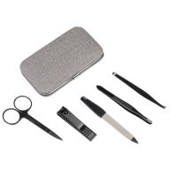   Set de manichiura 5 piese, in cutie, Everestus, 20FEB0110, Plastic, Otel, Gri