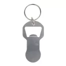 Breloc cu jeton, Everestus, 2610E18108, 8.8x3.1x0.2 cm, Aluminiu, Otel, Argintiu