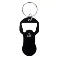  Breloc cu jeton, Everestus, 2610E18109, 8.8x3.1x0.2 cm, Aluminiu, Otel, Negru