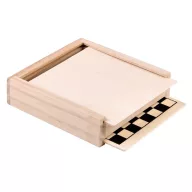   Set colectie de jocuri, Everestus, 18SEP3447, 3 piese, 12.3x12.3x3 cm, Lemn, Maro