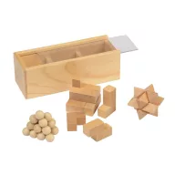 Set de jocuri puzzle, maro, Everestus, JM01BR, lemn, plastic