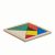 Puzzle din lemn 2401E14451, Everestus, 9.9x9.9x0.7 cm, Multicolor