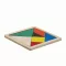 Puzzle din lemn 2401E14451, Everestus, 9.9x9.9x0.7 cm, Multicolor