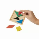 Puzzle din lemn 2401E14451, Everestus, 9.9x9.9x0.7 cm, Multicolor