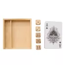Set 54 carti de joc, Everestus, 2601E12727, 10x9.3x2.6 cm, Lemn, Hartie, Maro