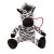 Zebra de Plus, inaltime 30 cm, Kidonero, Colectia "Micul meu prieten", JPK026, poliester, negru, alb
