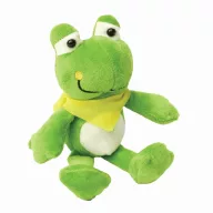   Broscuta de Plus, inaltime 18 cm, Kidonero, Colectia "Micul meu prieten", JPK037, poliester, verde, galben