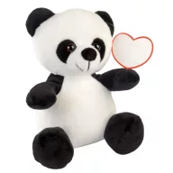   Ursulet Panda de Plus, inaltime 20 cm, Kidonero, Colectia "Micul meu prieten", 20FEB0115, Poliester, Alb, Negru