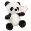 Ursulet Panda de Plus, inaltime 20 cm, Kidonero, Colectia "Micul meu prieten", 20FEB0115, Poliester, Alb, Negru