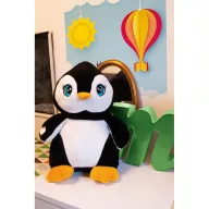   Pinguin de plus, Everestus, 42FEB231117, 60 cm, Poliester, Alb, Negru
