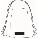 Saculet sport de colorat cu 4 carioci, Everestus, 20APR021, poliester, alb