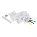 Set de colorat in tub, Everestus, 20FEB0119, Plastic, Lemn, Hartie, Aluminiu, Argintiu, Transparent