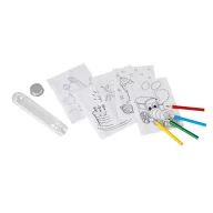   Set de colorat in tub, Everestus, 20FEB0119, Plastic, Lemn, Hartie, Aluminiu, Argintiu, Transparent