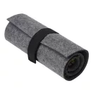 Penar cu 24 creioane colorate, Everestus, 2601E12607, 49.6x20x0.3 cm, Poliester, Lemn, Gri