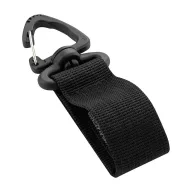   Curea cu velcro si catarama triunghiulara, Everestus, 2610E18157, 11x2.5x0.7 cm, Poliester, Plastic, Fier, Negru