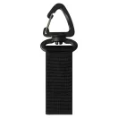 Curea cu velcro si catarama triunghiulara, Everestus, 2610E18157, 11x2.5x0.7 cm, Poliester, Plastic, Fier, Negru