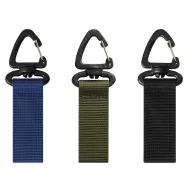   Curea cu velcro si catarama triunghiulara, Everestus, 2610E18157, 11x2.5x0.7 cm, Poliester, Plastic, Fier, Negru