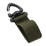   Curea cu velcro si catarama triunghiulara, Everestus, 2610E18158, 11x2.5x0.7 cm, Poliester, Plastic, Fier, Verde