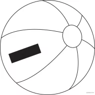   Minge de plaja gonflabila, Everestus, EGB003, pvc, alb, turcoaz
