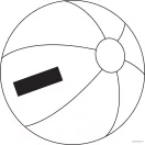 Minge de plaja gonflabila, Everestus, EGB005, pvc, galben, alb