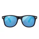 Ochelari de soare, UV400, Everestus, 2601E12593, Bambus, Plastic, Albastru