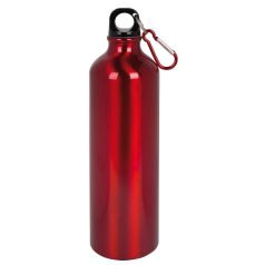   Sticla de apa 750 ml cu carabina asortata, Everestus, 20IAN1476, Rosu, Aluminiu, Plastic