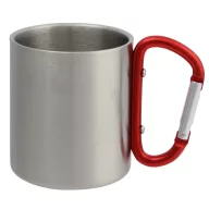   Cana cu carabina 220 ml, perete dublu, Everestus, 20FEB0144, Aluminiu, Argintiu, Rosu