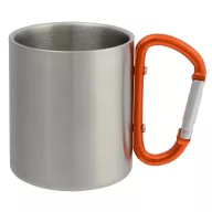   Cana cu carabina 220 ml, perete dublu, Everestus, 20FEB0145, Aluminiu, Argintiu, Portocaliu