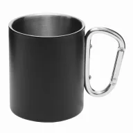   Cana 300 ml, 2401E14307, Everestus, Ø7.5x9 cm, Otel, Aluminiu, Negru