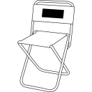 Scaun pliabil de plaja si camping, Everestus, 22FEB1391, 34x28x58 cm, Otel, Poliester, Albastru